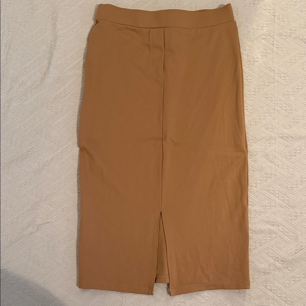 Tan Midi Skirt